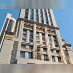 Mast climber installation at Waldorf Astoria Hotel Project in Al Dafna, Doha, Qatar